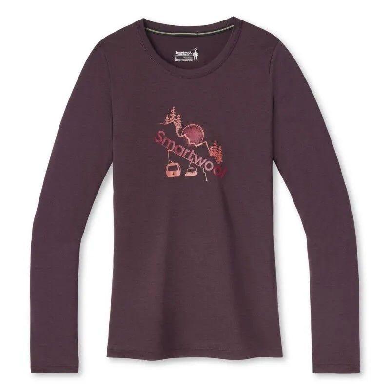 Reima Merino Sport 150 Chair Lift Long Sleeve Graphic Tee - T-shirt en laine mérinos femme | Hardloop