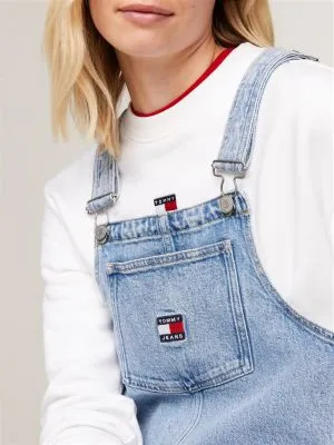 Robe chasuble courte en denim | Denim | Tommy Hilfiger