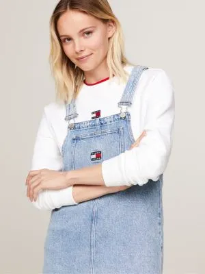 Robe chasuble courte en denim | Denim | Tommy Hilfiger