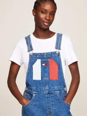 Robe salopette midi en denim | Denim | Tommy Hilfiger