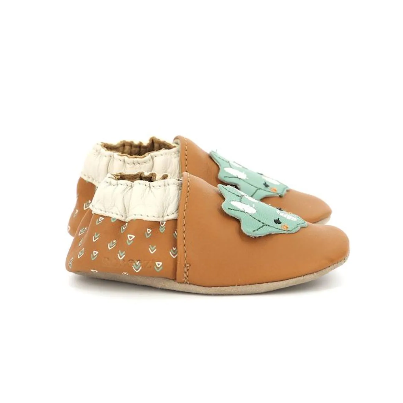 ROBEEZ Chaussons Triceradino camel marron - Robeez