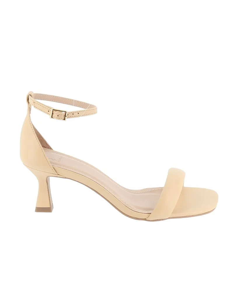 sandales classiques à talons cuir beige 07 cm