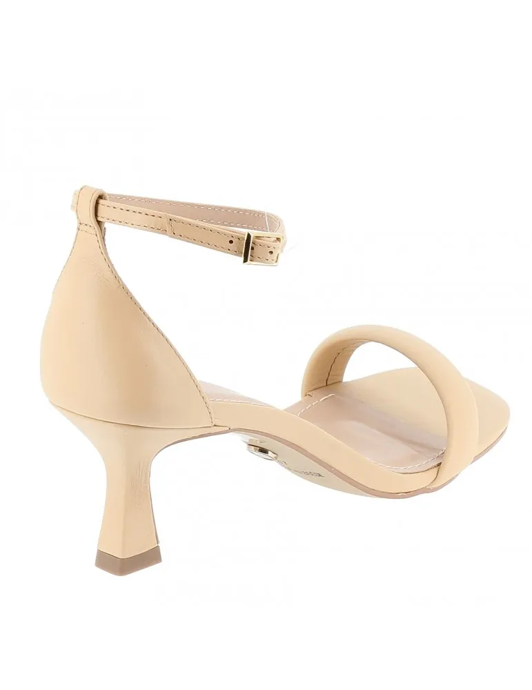 sandales classiques à talons cuir beige 07 cm