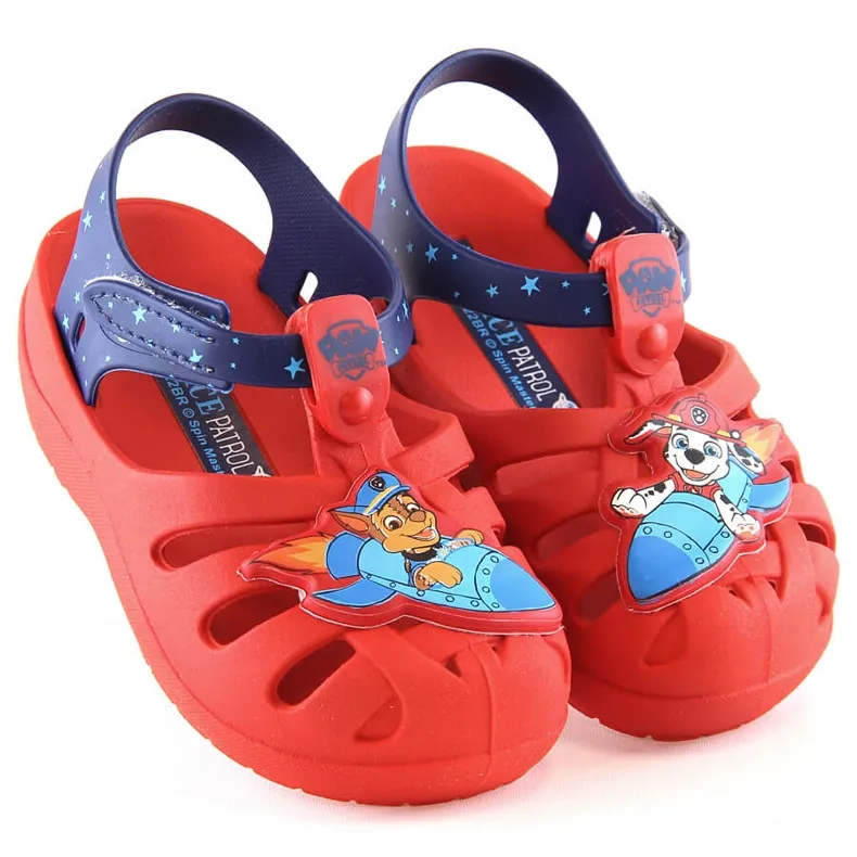 Sandales confortables pour enfants parfumées rouges Paw Patrol Zaxy JJ385044 01GR22BR