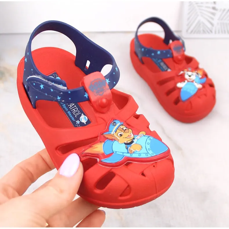 Sandales confortables pour enfants parfumées rouges Paw Patrol Zaxy JJ385044 01GR22BR