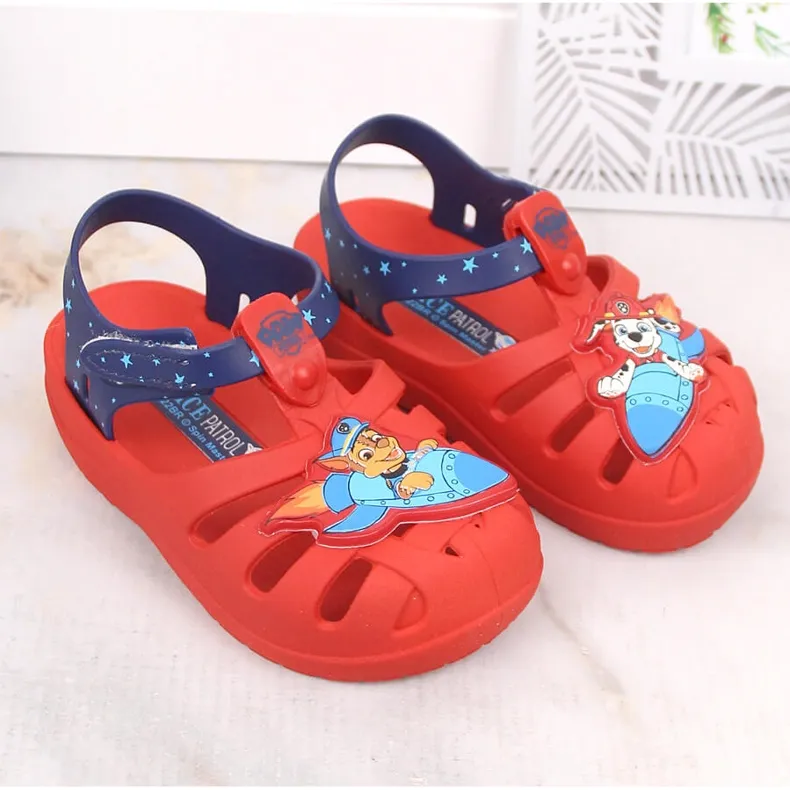 Sandales confortables pour enfants parfumées rouges Paw Patrol Zaxy JJ385044 01GR22BR