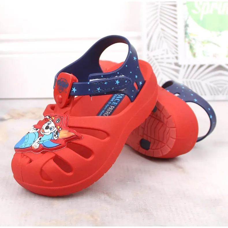 Sandales confortables pour enfants parfumées rouges Paw Patrol Zaxy JJ385044 01GR22BR