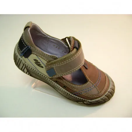 Sandales Velcro enfant cuir marron | Igert Chausseur & Maroquinier