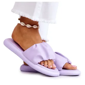 S.Barski Chaussons Classiques Femme Félin Violet