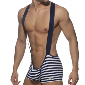 Singlet sailor velours - marine - ADDICTED : vente body et combinai...