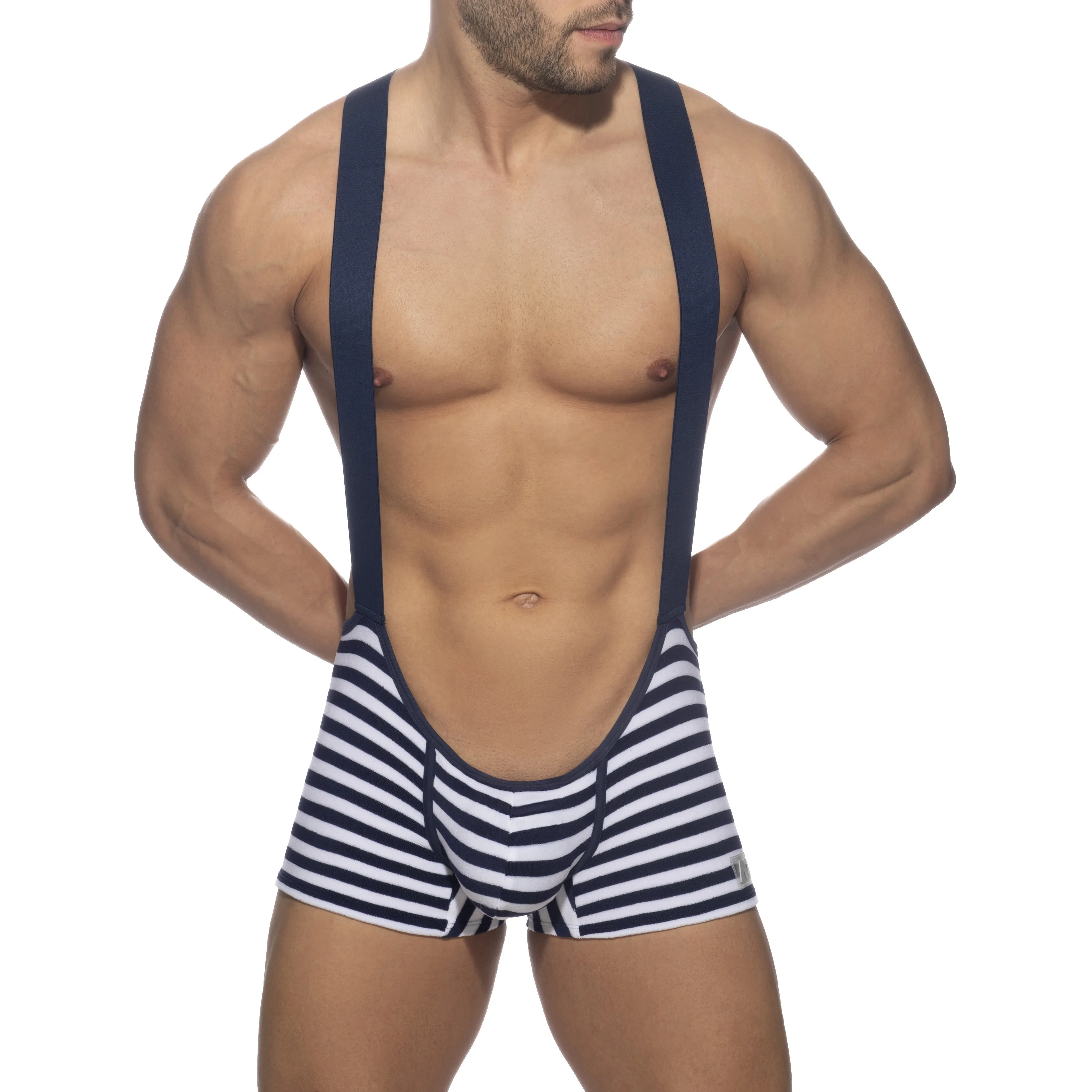 Singlet sailor velours - marine - ADDICTED : vente body et combinai...