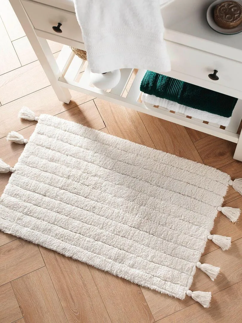 Tapis de bain 50 x 80 cm Minatis - Blanc