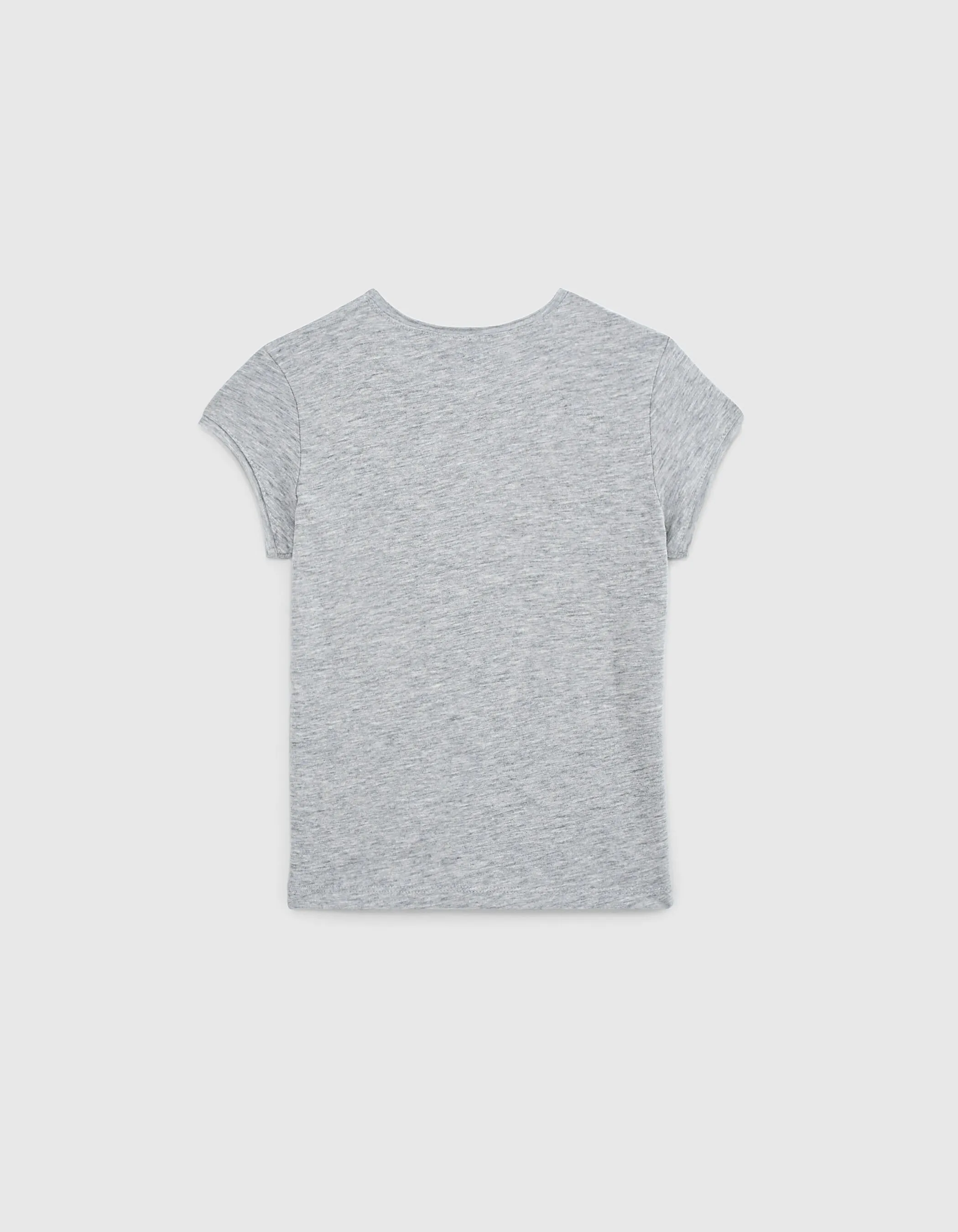 Tee-shirt gris Essentiel en coton bio fille