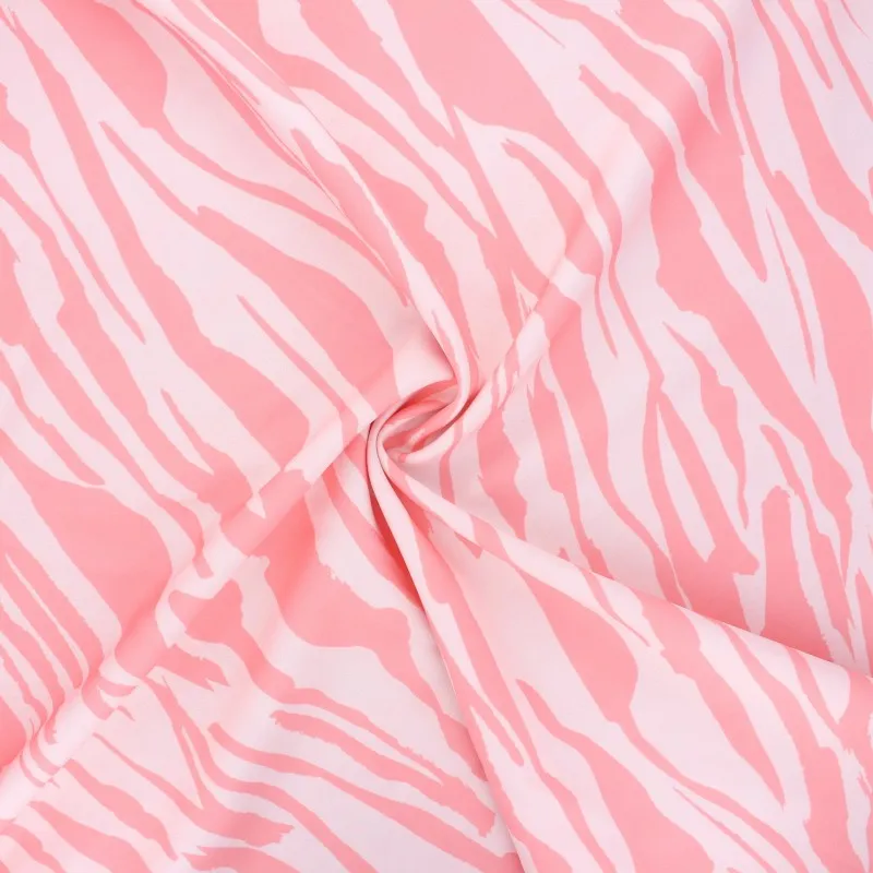 Tissu polyester Punchy zebra - rose