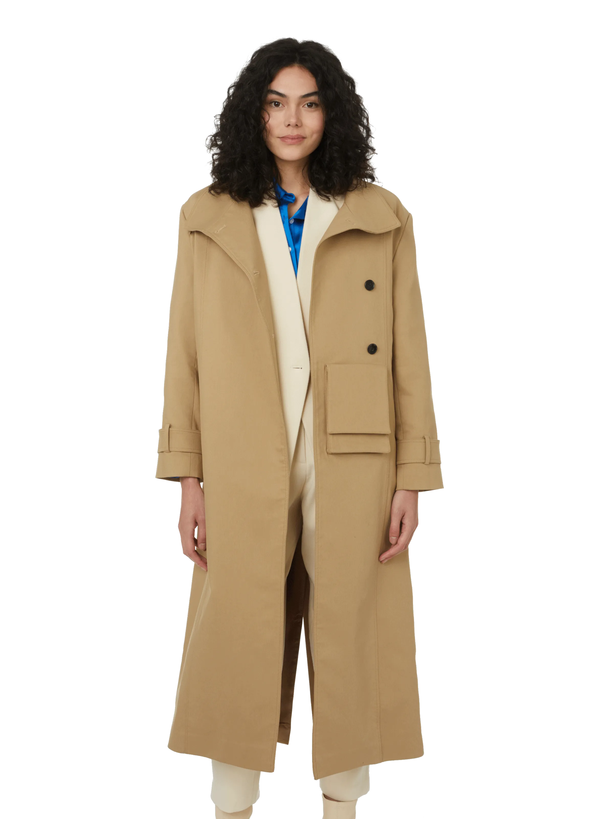 TRENCH-COAT JOYCE EN COTON MéLANGé - MYBESTFRIENDS pour FEMME | Printemps