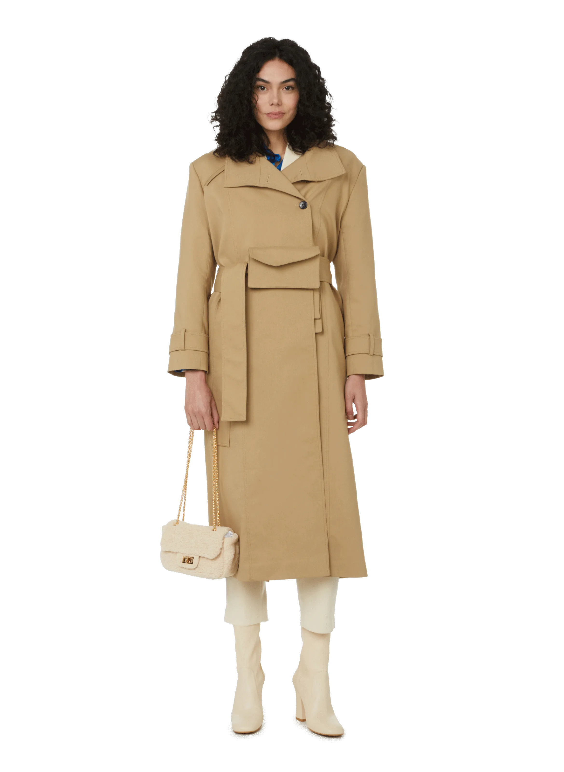 TRENCH-COAT JOYCE EN COTON MéLANGé - MYBESTFRIENDS pour FEMME | Printemps