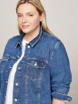 Veste Trucker coupe standard Curve en denim | Denim | Tommy Hilfiger